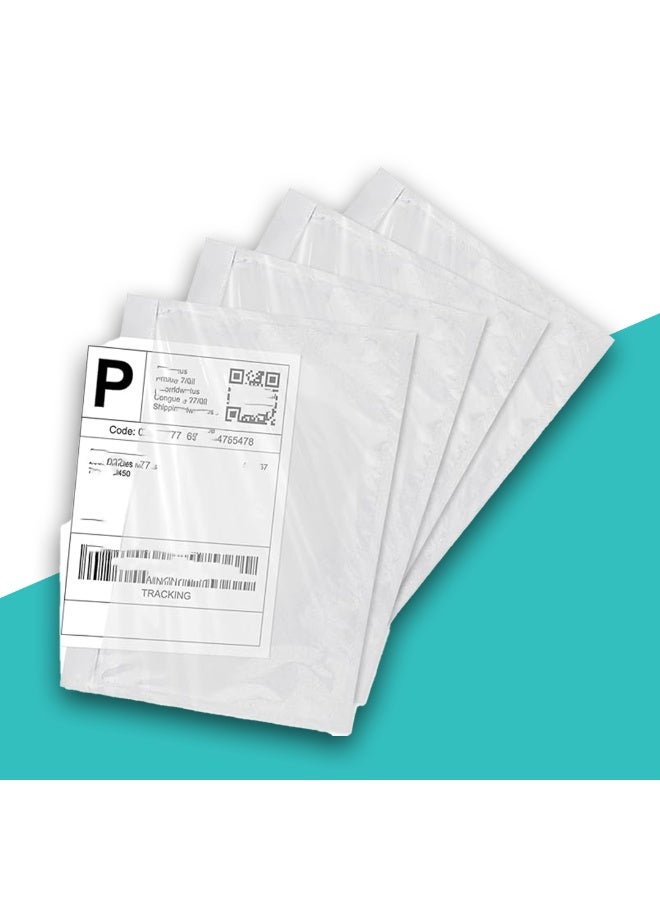 صناعات بلاستيكا ذ.م.م. Pack of 100 Self Adhesive Document Pouch 140mm x 115mm Clear Recycled AWB Bag for Shipping Air Way Bill Pouch Shipping Envelope - Image 1